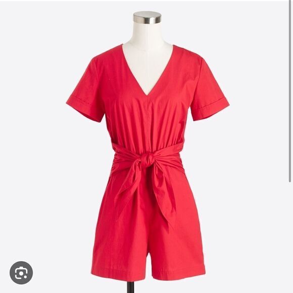 J.Crew Tie Front Romper - Picture 1 of 4